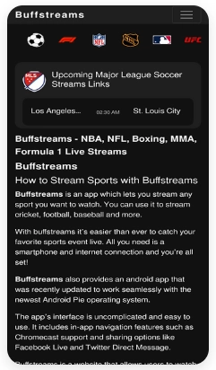 BuffStreams App